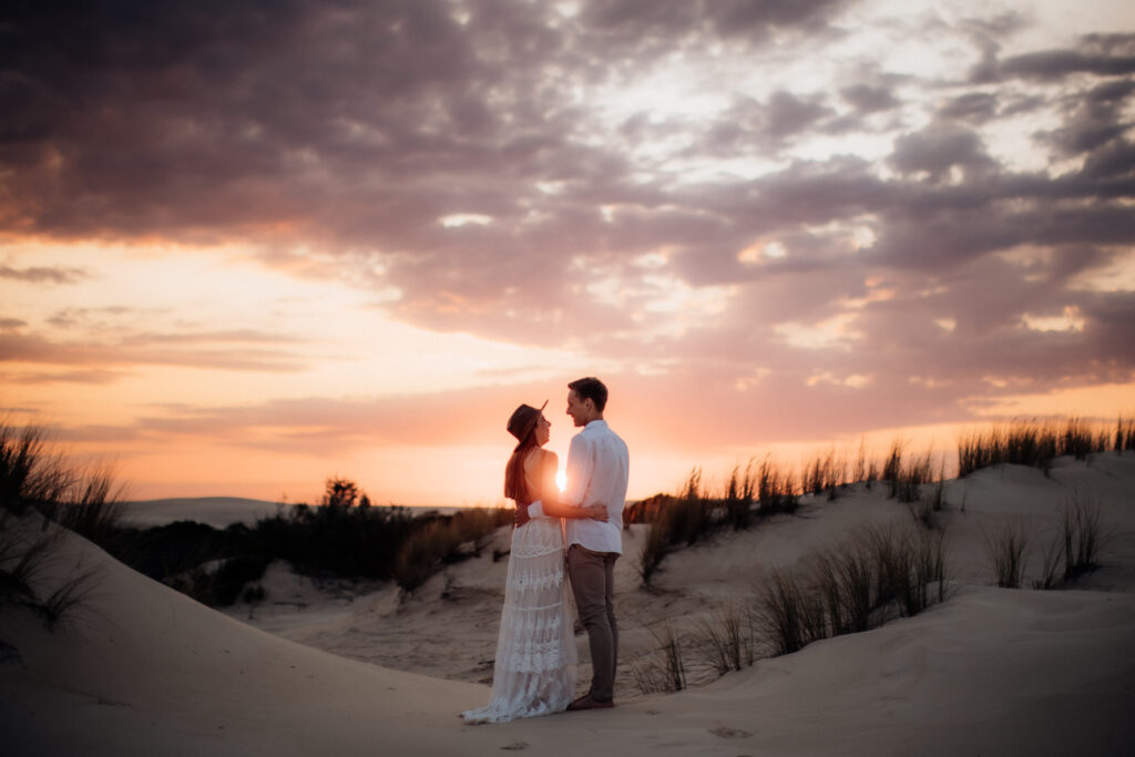 Sunset on your wedding day